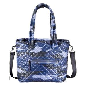 Oliver Thomas Kitchen Sink Tote Bag In Blue Camo No Long Strap / NWOT
